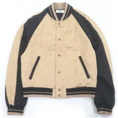美品□SAINT LAURENT PARIS サンローランパリ 643883 テディジャケット スタジアムジャンパー ブルゾン ゴールド ブラック 46 イタリア製 正規品 メンズのサムネイル