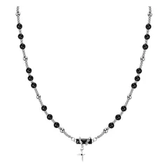 【新品】 [Aroncent] ビーズ ネックレス メンズ ロックパンク アンティーク風: 数珠 念珠 ゴシックファッション アクセサリー - 息子さん 父親 彼氏へのプレゼント
