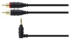 オーディオテクニカ AT-BC61/1.5 車載用 AUXケーブル RCA⇔ミニピンφ3.5 変換ケーブル OFC 耐熱 金メッキプラグ1.5m [3極]