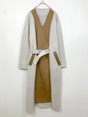 Bou Jeloud ブージュルード 7243181 定価19800円 バイカラーボンディング コート size38/グレー×茶 ◆■レディース