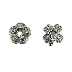 シャネル CHANEL フラワーピアス シルバー メタル アクセサリー