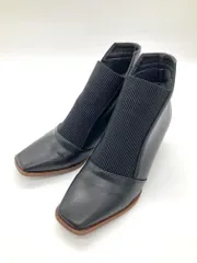 美品 Sesto セスト ウッドヒール ゴムフィットアンクルブーティ ブーツ size23.5cm/黒 ■■レディース