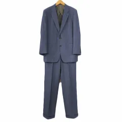 バーバリーズ Burberrys スーツ ジャケット テーラード パンツ センタープレス ウール 96-84 国内正規 青 ブルー