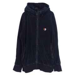 FranCisT_MOR.K.S. フランシストモークス スワロ ラインストーン ベルベット フルジップ パーカー ブラック系 2【中古】