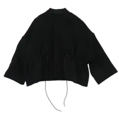 Rick Owens リックオウエンス 23AW RP02C1734-WFN Giacca Sail Jacket レザードローストリング ウール ジャケット ブラック系 ONE SIZE【中古】のサムネイル