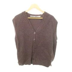 ニコアンド Niko and.. ニット ベスト ウール 4 XLサイズ 茶 ブラウン