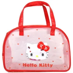 ハローキティ クリアボストンバッグ プールバッグ ビニールバッグ ビーチバッグ 海 スイミング かわいい 女の子 女子 子供 子ども キッズサンリオ sanrio