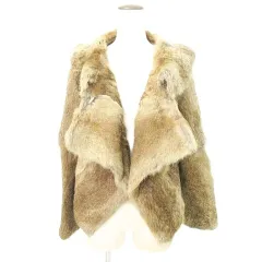 ba&sh 美品 ラビットファー コート ジャケット アウター 1 Sサイズ 茶 ブラウン系 ■YHS9