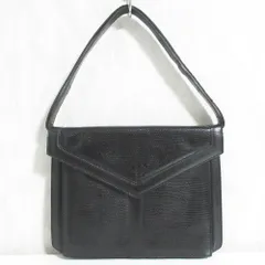 良品 Yves Saint Laurent イヴサンローラン レザーハンドバッグ ブラック レディース 古着 中古 USED