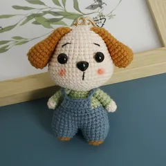 ハンドメイド 編みぐるみ 犬のチャーム 可愛い 犬モチーフ バッグチャーム 手作り キーホルダー ギフト プレゼント アクセサリー ナチュラル 毛糸 ぬいぐるみ 小物 バッグ飾り ストラップ ギフト プレゼント 記念日 お祝い  SGPJ149