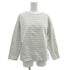 オーチバル ORCIVAL オーシバル バスクシャツ カットソー 長袖 クロップド ボートネック ボーダー ホワイト 水色 ライトブルー /GV