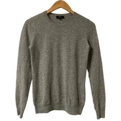 美品 Theory セオリー カシミヤ100％ クルーネック ニット カットソー セーター S グレー レディース 古着 中古 USED