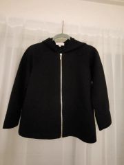 Calvin Klein ブラック フード ジップアップ ジャケット