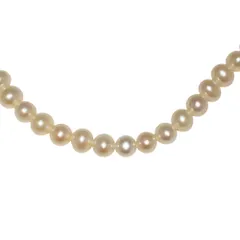 美品 agete アガット シルバー パール ネックレス オフホワイト レディース 古着 中古 USED