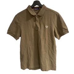 フレッドペリー FRED PERRY ポロシャツ 半袖 M カーキ ■GY99