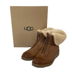 美品 UGG アグ W CALEIGH ムートンブーツ サイズUS7 24cm ブラウン レディース 古着 中古 USED