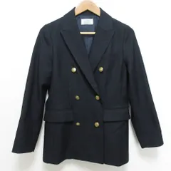 美品 JOURNAL STANDARD ジャーナルスタンダード レリューム 金釦 ダブルブレスト テーラードジャケット 紺ブレ サイズ36 ネイビー レディース 古着 中古 USED