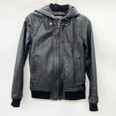 Clever Decor クレバーデコール バイクウェア レディース シープスキン・フーデッド・レザージャケット SIZE M ブラック 羊革 (SHEEP LEATHER) 100%