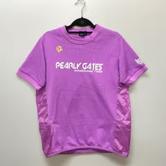 PEARLY GATES パーリーゲイツ ゴルフウェア レディース メッシュ半袖プルオーバー size1 055-121017 パープル