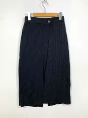 GALLARDA GALANTE ギャラルダガランテ GOZ1011501B0004 リネン混 カットワークレース ロング スカート sizeF/濃紺 ■■レディース