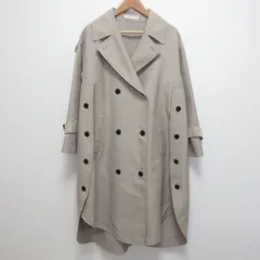 良品 HIROKO KOSHINO ヒロココシノ トレンチコート RHJUE-20790 サイズ38 ベージュ レディース 古着 中古 USEDのサムネイル