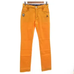 ルコックスポルティフ Le coq sportif ゴルフウェア パンツ ストレッチ ロゴ刺繍 ワッペン S 黄 イエロー /GV