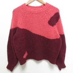 良品 paloma wool パロマウール バイカラー ウール ニットセーター ピンク レッド レディース 古着 中古 USEDのサムネイル