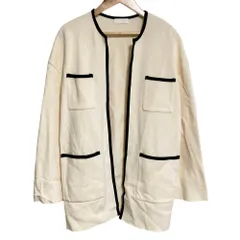 美品 Ballsey ボールジー トゥモローランド ミラノリブ オープンフロントカーディガン ジャケット S ベージュ レディース 古着 中古 USED