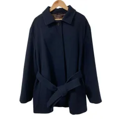 良品 MACKINTOSH マッキントッシュ ファインウールナイロンコート G7B06-836-28 大きいサイズ44 ネイビー レディース 古着 中古 USEDのサムネイル