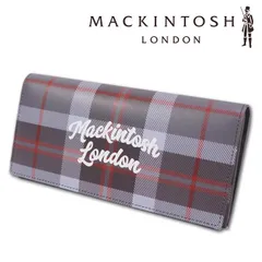 展示品 マッキントッシュロンドン 牛革 長財布 MACKINTOSH LONDON メンズ レディース グレー系 レザー ハウスチェック 箱なしのサムネイル