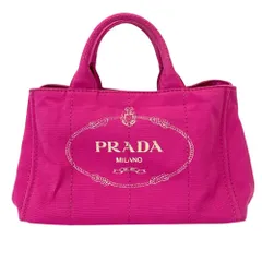 美品 PRADA プラダ カナパ キャンバス 2WAY トートバッグ 1BG642 ピンク レディース 古着 中古 USED