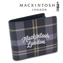 未使用 マッキントッシュロンドン 薄型 デボスロゴ ヌメ革