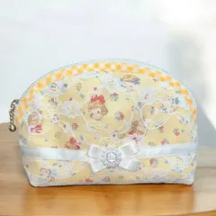 ハンドメイドポーチ　マーガレット＆ソフィー　レースポーチ