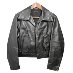美品 Yohji Yamamoto ヨウジヤマモト レザー ライダースジャケット FX-J14-706 サイズ1 ブラック レディース 古着 中古 USEDのサムネイル