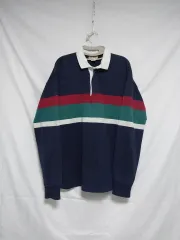 LL Bean USA ストライプ ラグビー シャツ 長袖