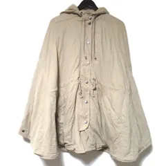 美品 RALPH LAUREN ラルフローレン フーデッド パテッド ポンチョ コート Sサイズ 160/84A ベージュ レディース 古着 中古 USED