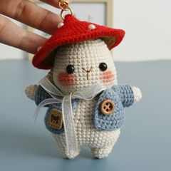 ハンドメイド ウール毛糸 手作り 灰色猫の紳士 猫 あみぐるみ
