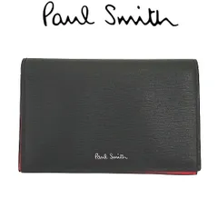 ポールスミス Paul Smith カードケース 本皮革 ブラック レッド M1A-7782X-ASTRGS ギフト プレゼント 就職祝い