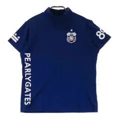 サイズ：2 PEARLY GATES パーリーゲイツ  フロントロゴ ハイネック半袖Tシャツ  ネイビー系 [240101556814] ゴルフウェア レディース ストスト