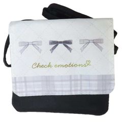 ショルダーひもつきどこでもポッケ クリップポケット チェックエモーションズ キャラクター