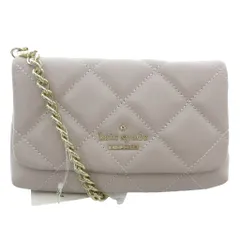 ケイトスペード KATE SPADE 美品 エマーソン プレイス チェーン ショルダーバッグ キルティング 牛革 ピンクグレー /UO