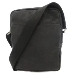 ダンヒル dunhill ディーエイト D8 ショルダーバッグ 斜め掛け クロスボディ PVC スクエア 総柄 黒 ブラック /GV