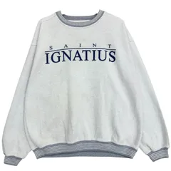 GEAR FOR SPORTS SAINT IGNATIUS チームプリント スウェット トレーナー メンズL 古着 霜降りグレー ライトグレー 00年代 00s ヴィンテージ ビンテージ 【スウェット】/ MS71