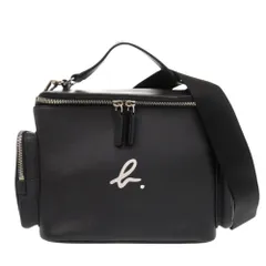 美品 アニエスベー ヴァニティ レザー ブラック 2way ショルダーバッグ 黒 0713 agnes b.のサムネイル
