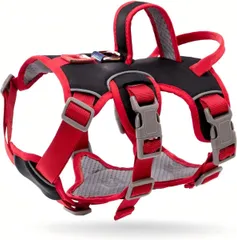 293L1567 犬用 ハーネス 抜けない ダブルロック 軽量 (黒-S)