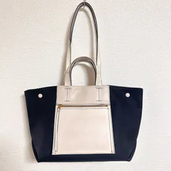 ROPE E'POR エポール D BAG Medium 撥水 2wayナイロントートバッグ ショルダートート 黒×白