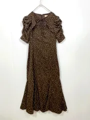 AnMILLE アンミール AND-201-1 フロントリボンマーメイド ワンピース 茶 ■◆レディース