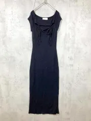 andmary アンドマリー AM1015 Bebe ribbon knit dress ワンピース sizeF/黒 ■◆◎レディース