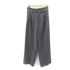 リエディ Re:EDIT スラックスパンツ ワイドパンツ ロング丈 無地 M グレー /SY11
