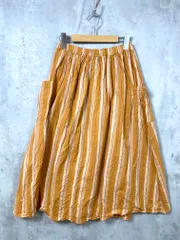 samansa mos2 サマンサモスモス MFT-1504181 ストライプ スカート sizeF/オレンジ ■◆レディース